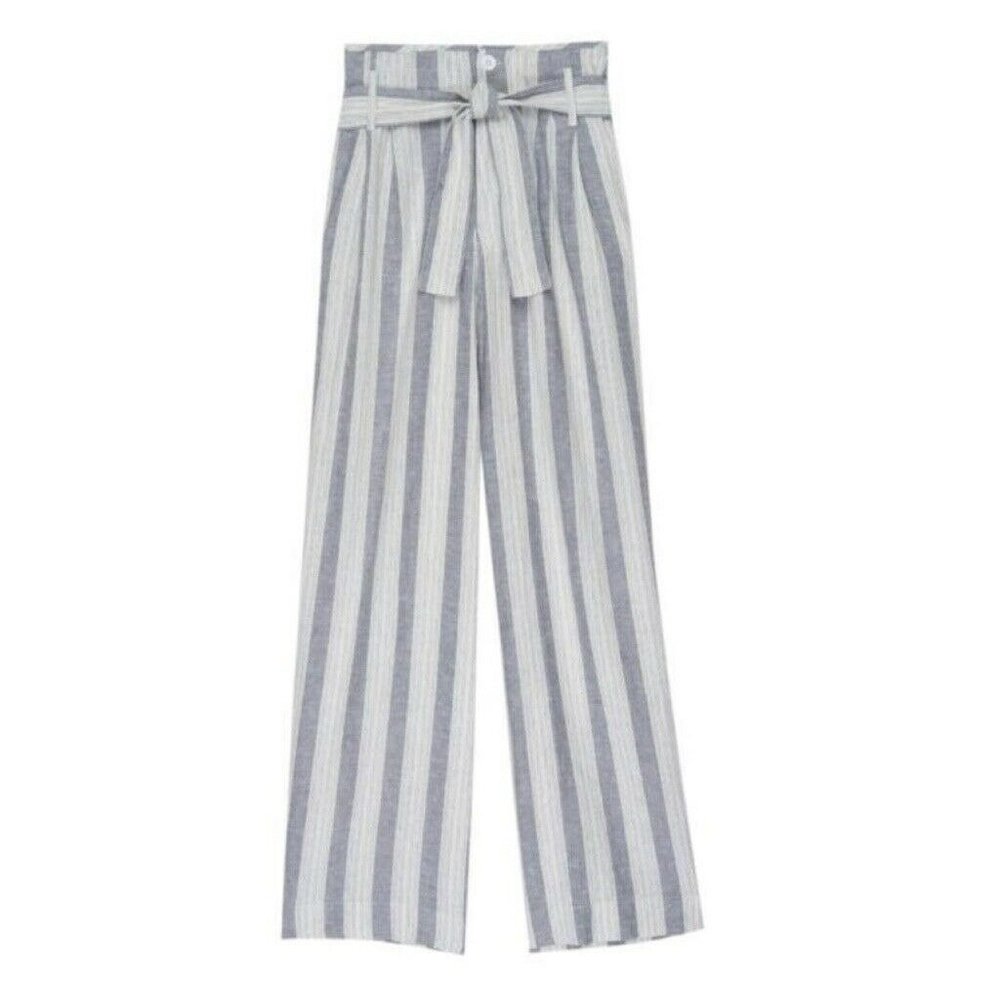 Rails Jess Laguna Stripe Linen Blend Pants Size S New